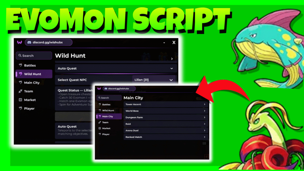 Evomon Script | AUTO FARM, INSTANT EVOLVE, ESP (Mobile/PC) 1st channel script 3